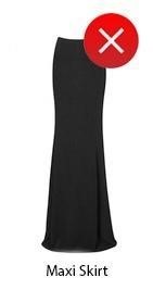 Maxi skirt - does not meet school expectations.
