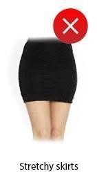 Stretchy skirt - does not meet school expectations.