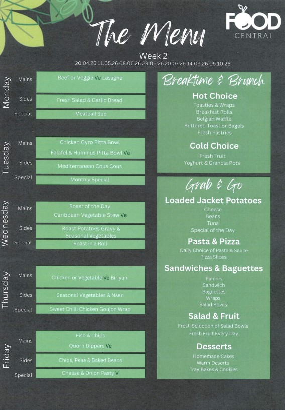Menu Week 2
