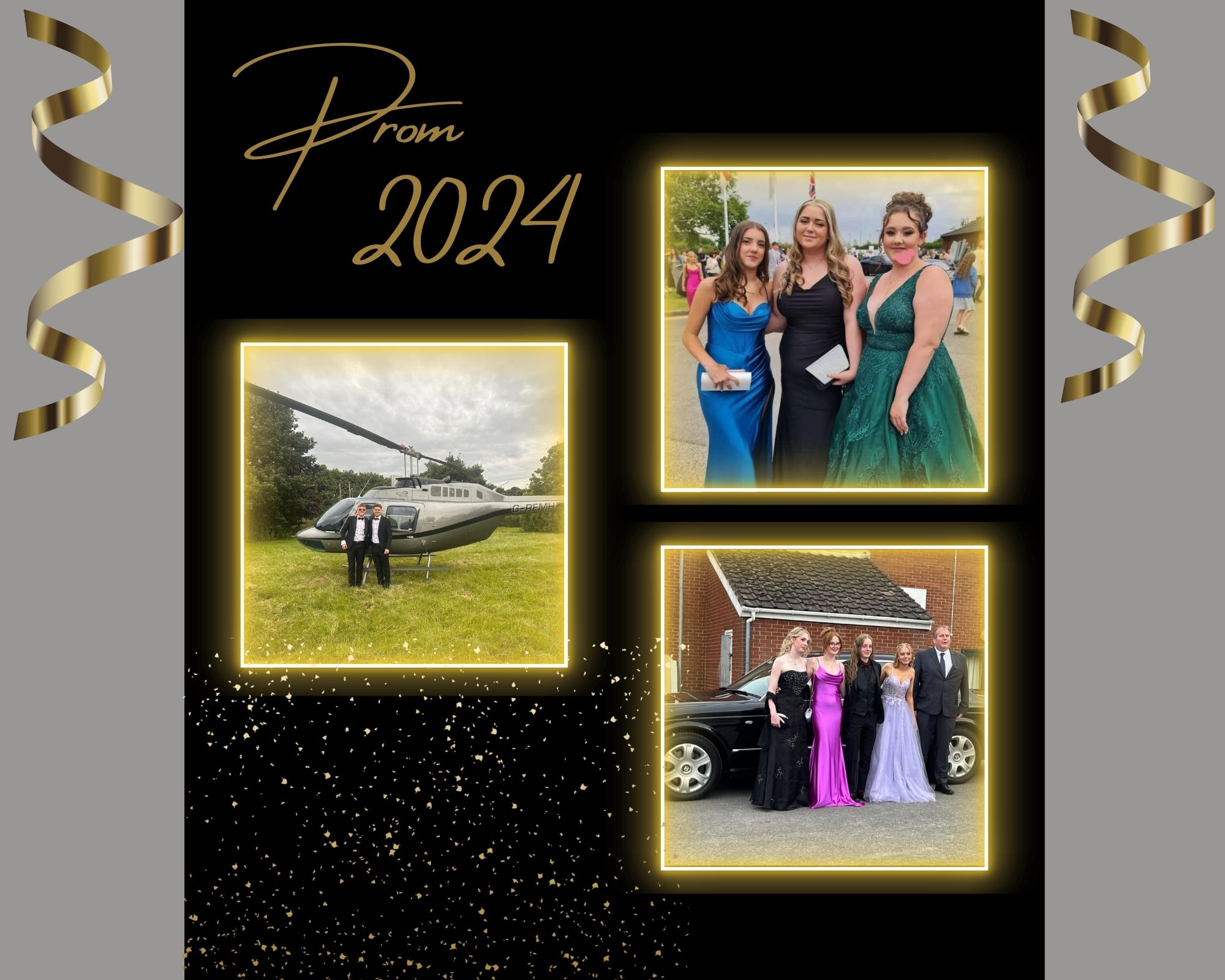 Photos of students attending their Prom 2024