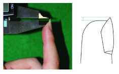 Image of nail length expectation. 