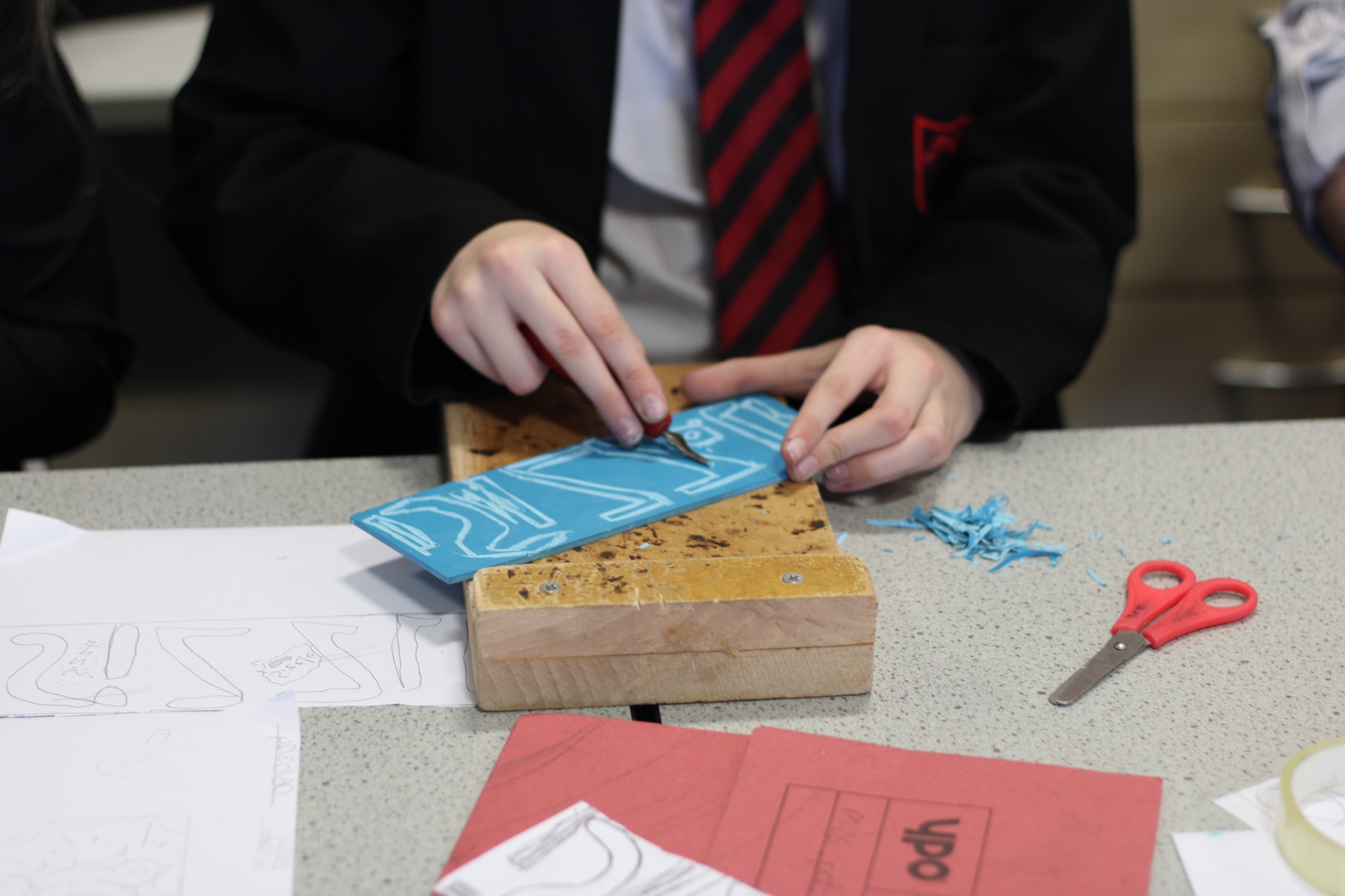 Student during their Art lesson.