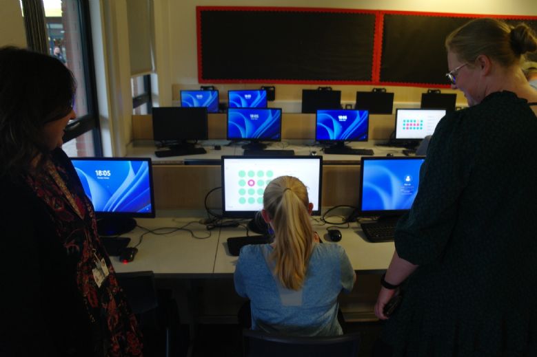 Open Evening 2026 - IT Pupil trying out a computer programming activity