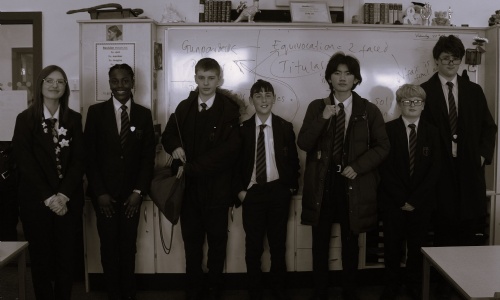 Tibshelf School pupils from debate club.
